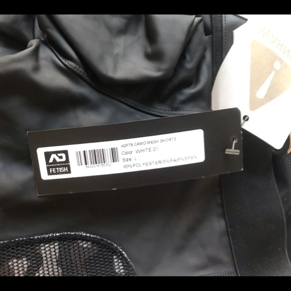 Addicted Camo Mesh Shorts black with white - Picture 4 of 8